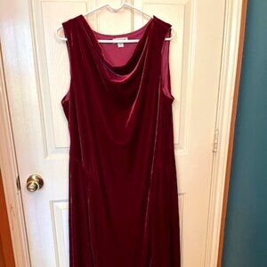 *COLDWATER CREEK* - Rich Raspberry Velvet dress - sz 1x